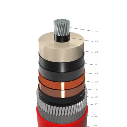 NA2XSR(AL)Y-1 هسته AL XLPE PVC با زره AWA